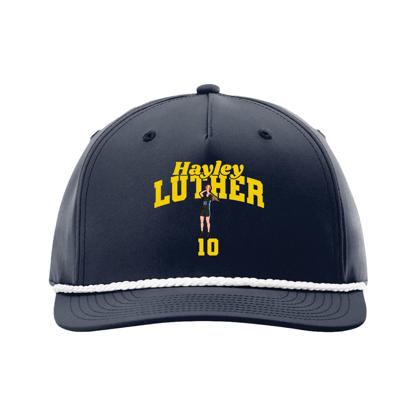 Five-Panel Classic Rope Cap — Signature Arch in Navy