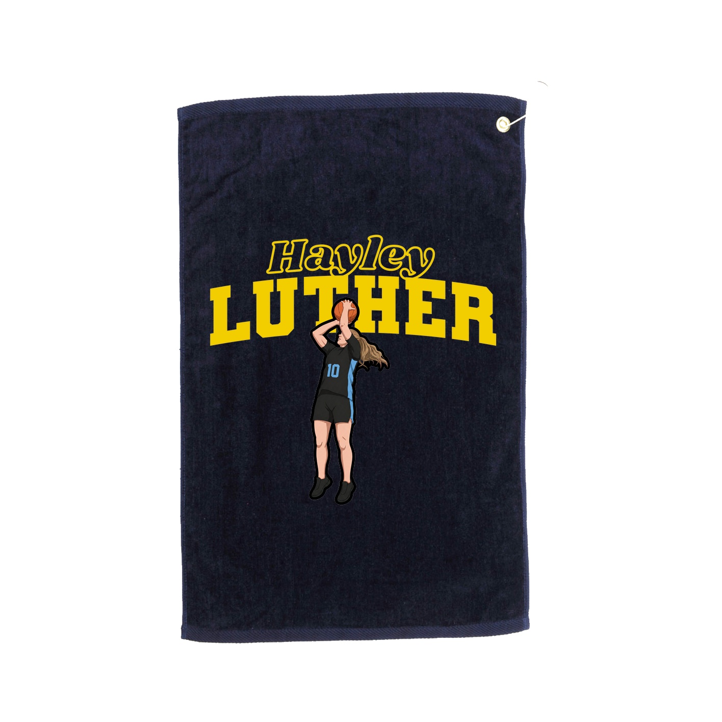 Golf Towel — Name Arch in Navy