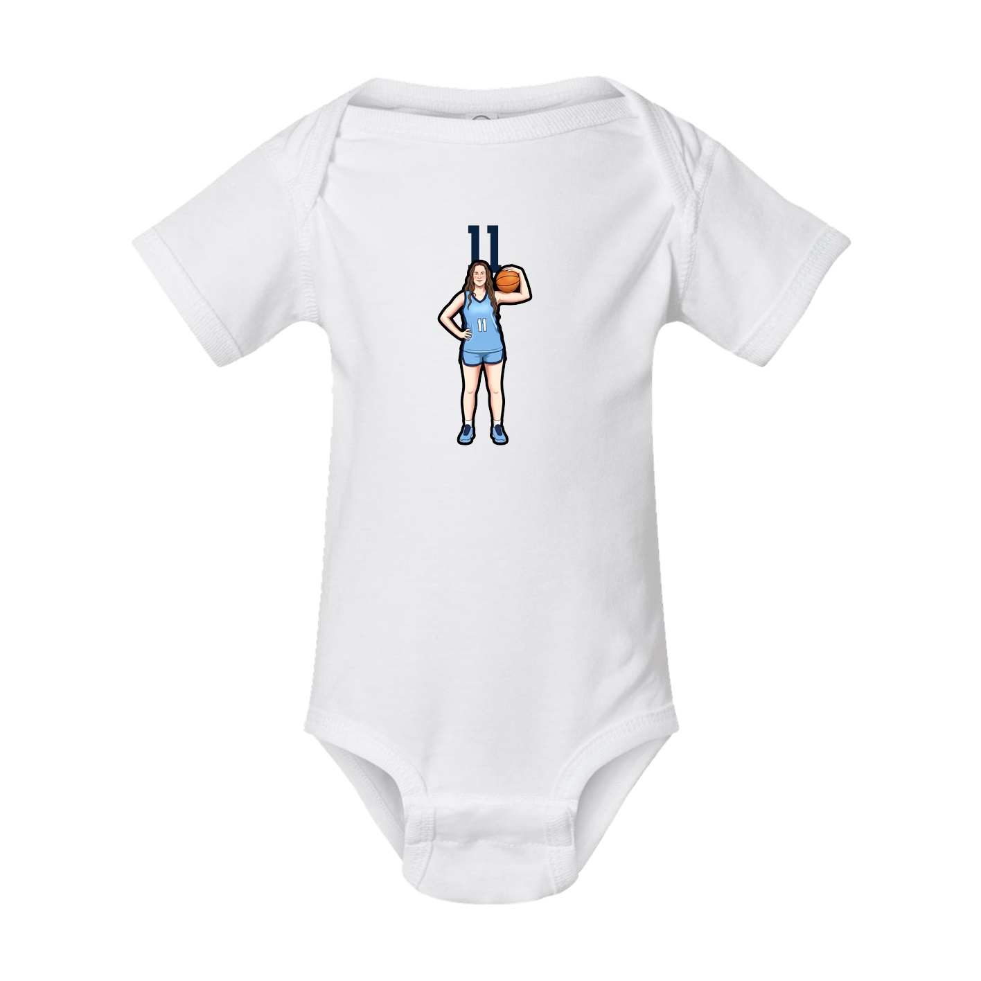 Baby Onesie — Number Top in White