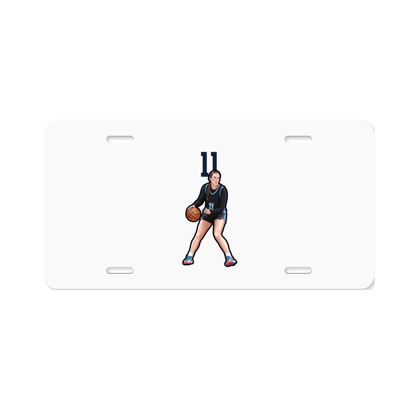 License Plate — Number Top in Classic