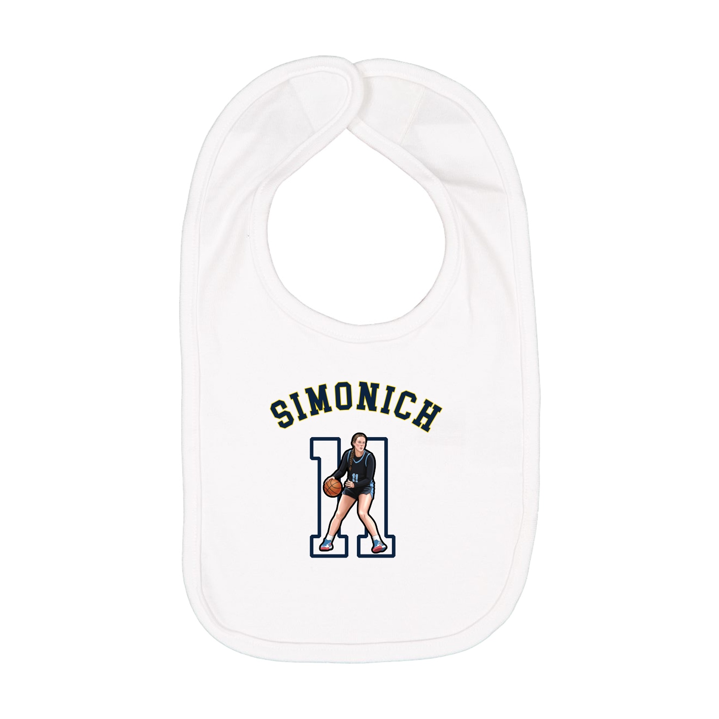 Infant Bib — Shirsey Arch in White