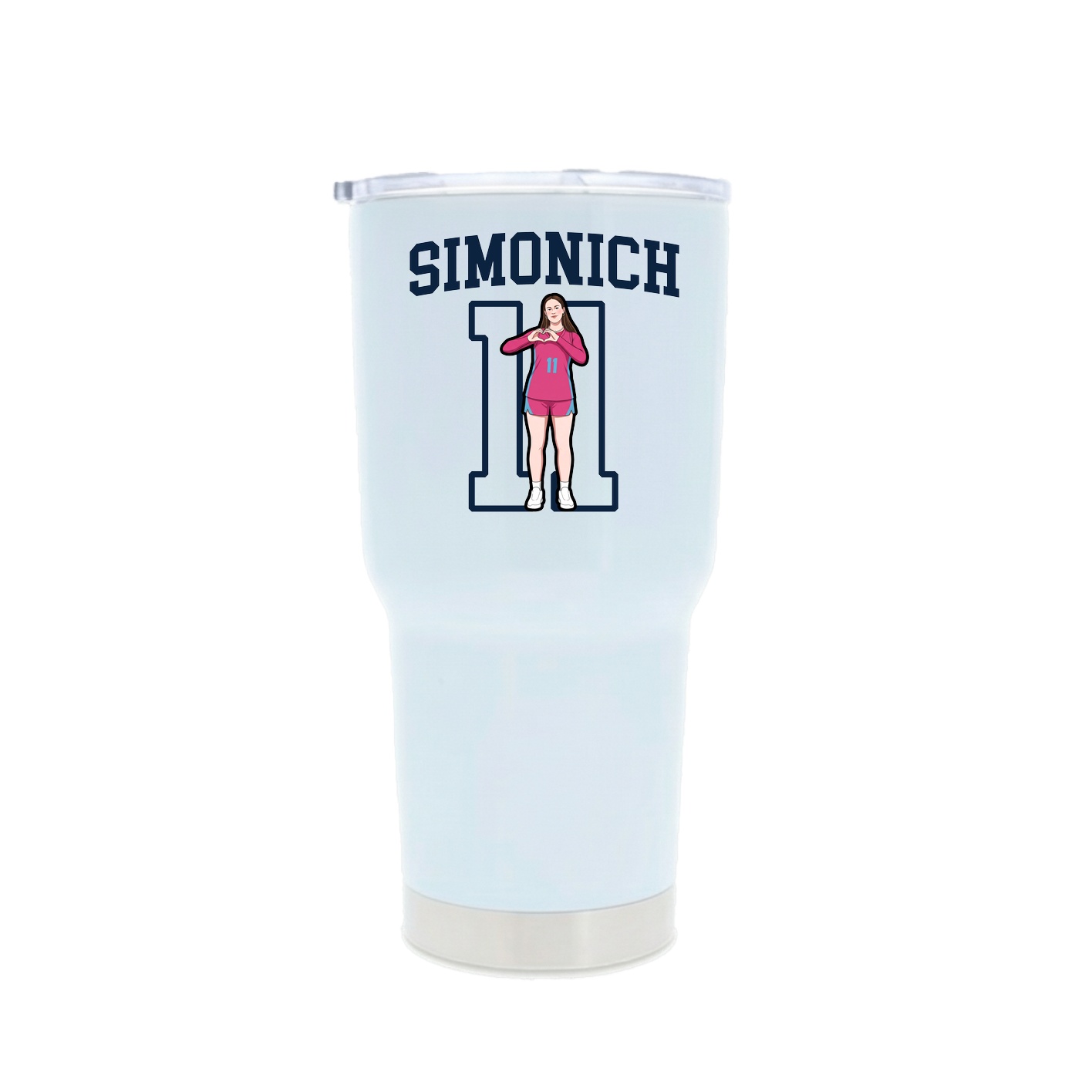 30oz Stainless Steel Tumbler — Shirsey in White
