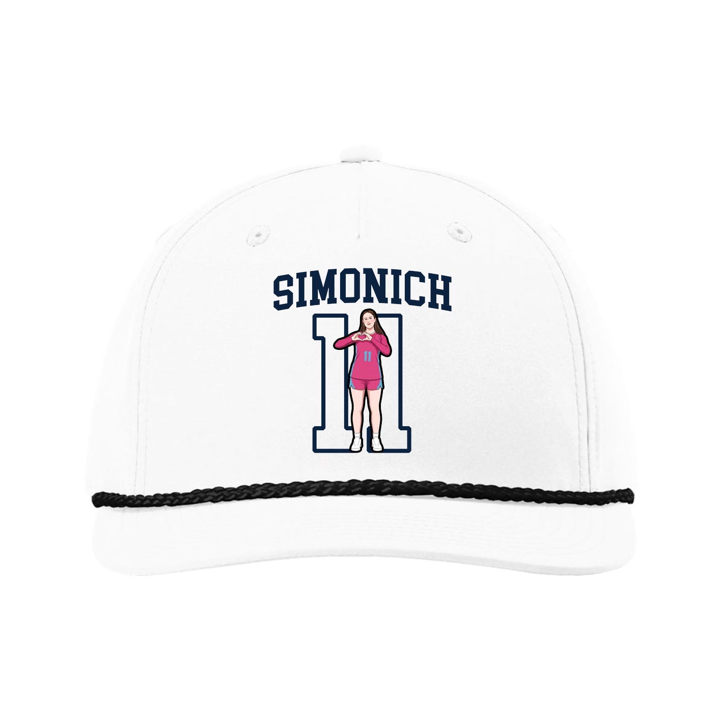 Five-Panel Classic Rope Cap — Shirsey in White