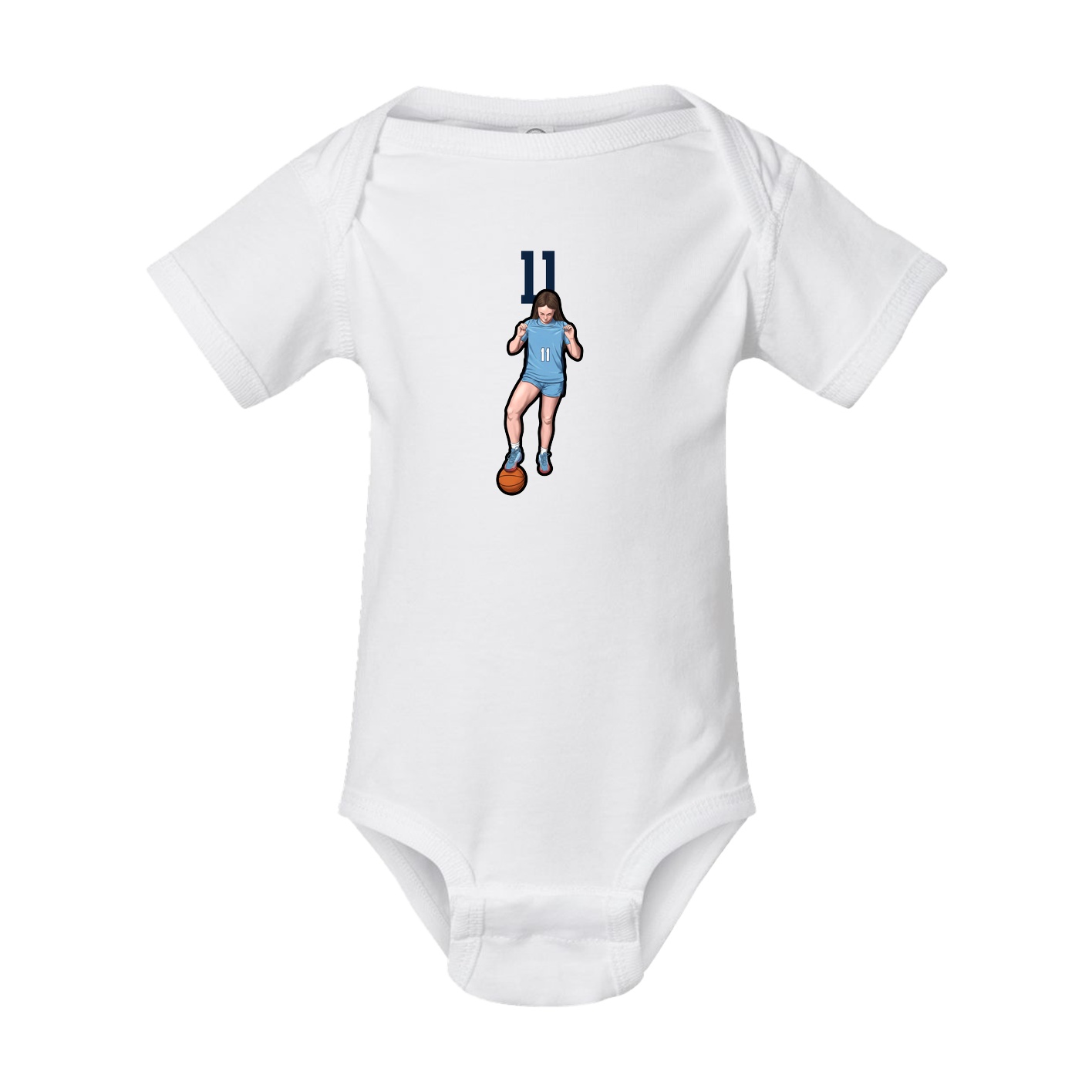 Baby Onesie — Number Top in White