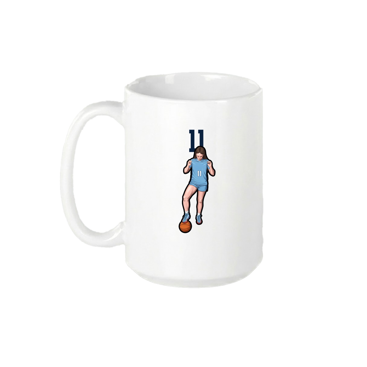 15oz Coffee Mug — Number Top in White