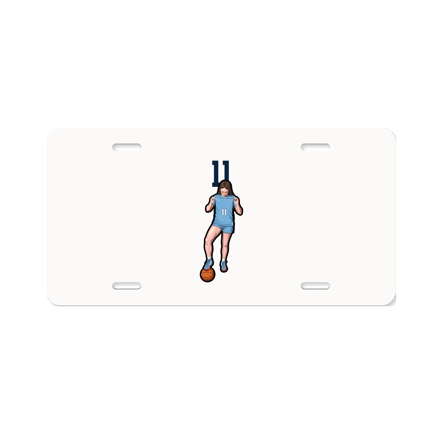 License Plate — Number Top in Classic