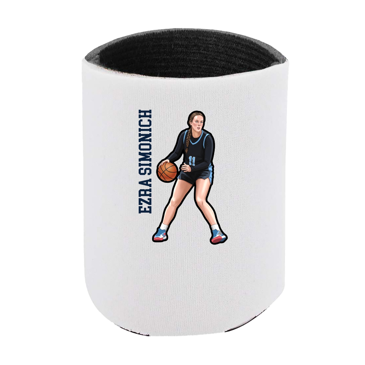 Can Holder — Name Vertical in White