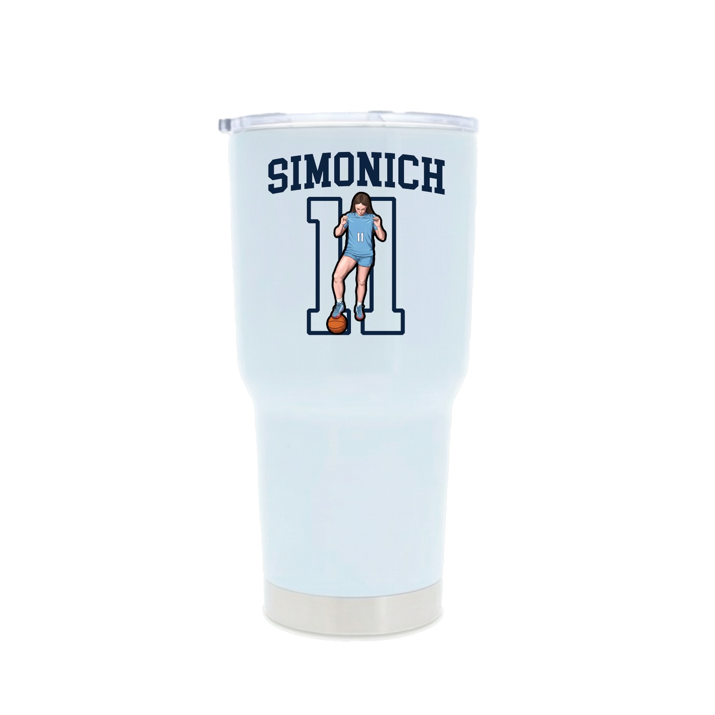 30oz Stainless Steel Tumbler — Shirsey in White