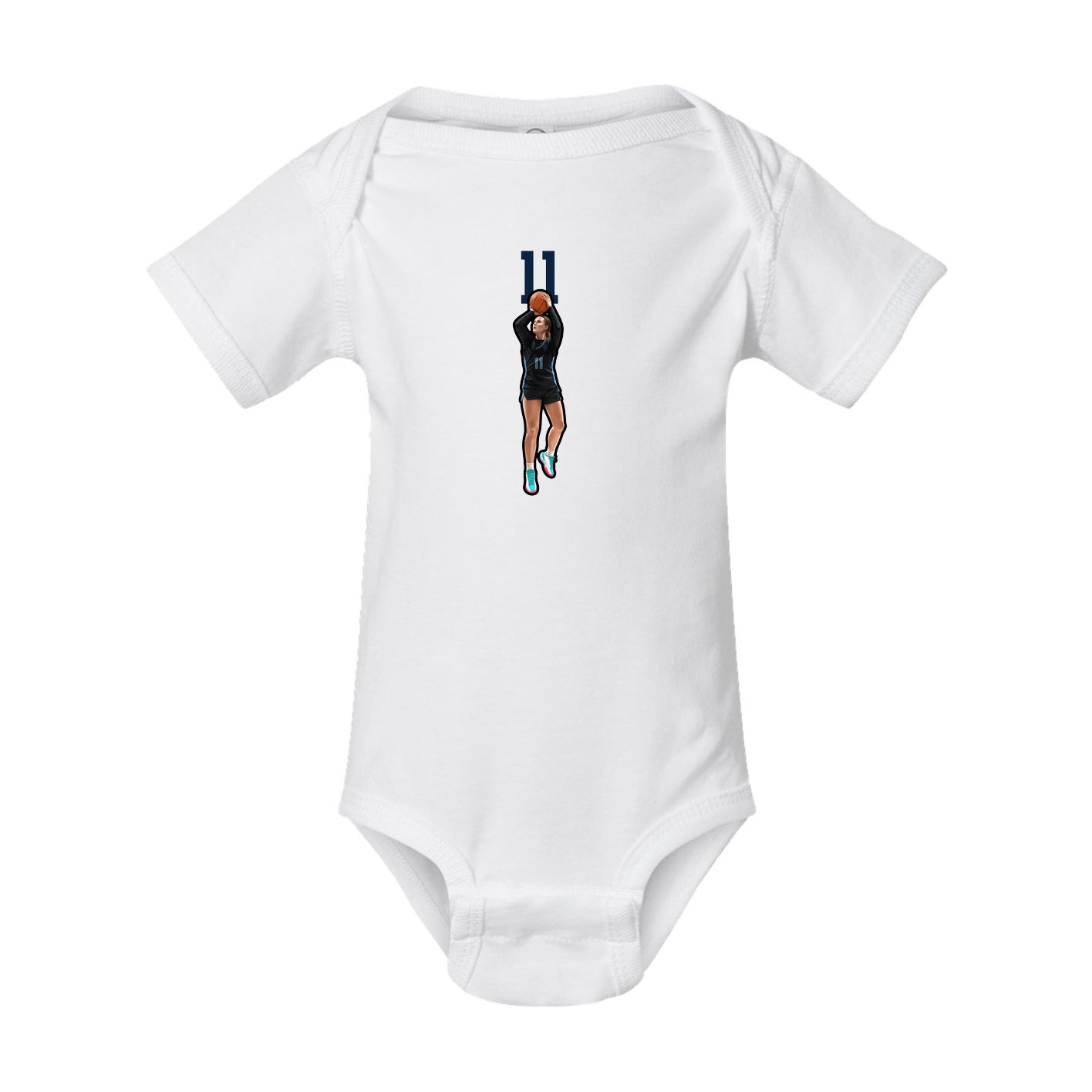 Baby Onesie — Number Top in White