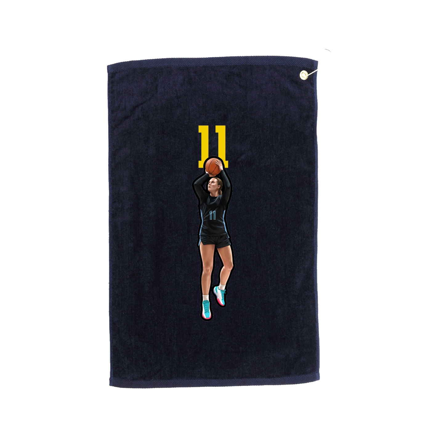Golf Towel — Number Top in Navy