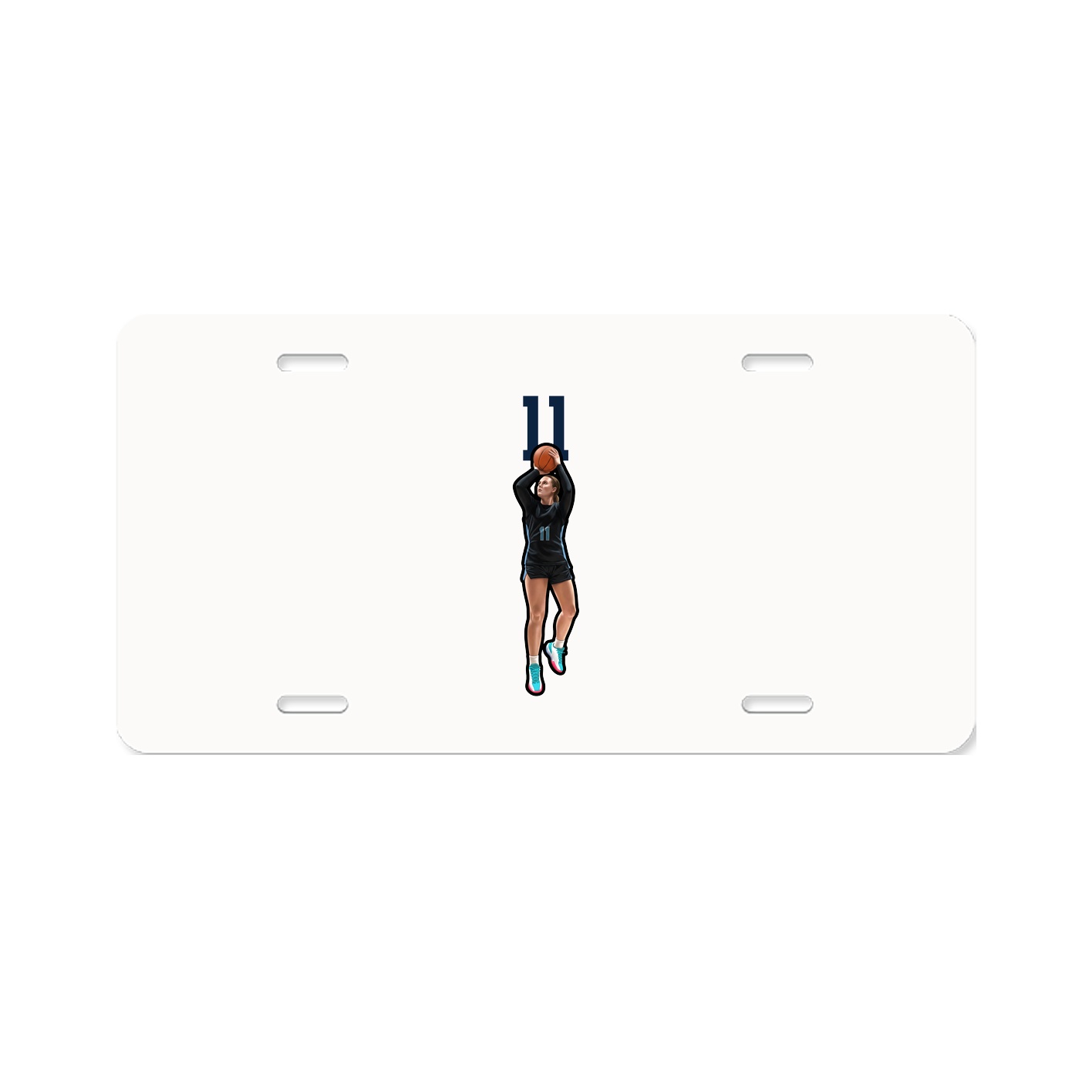 License Plate — Number Top in Classic