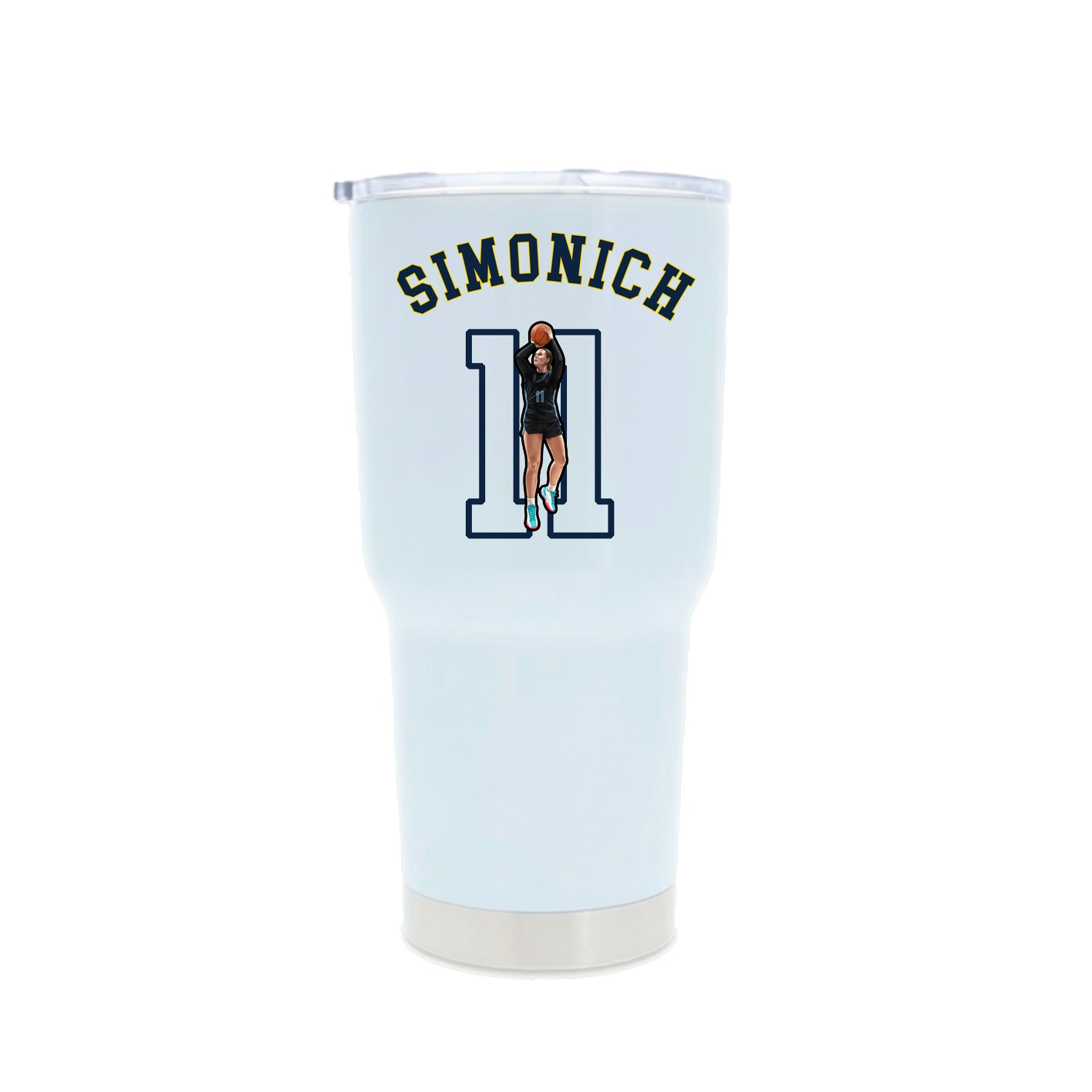 30oz Stainless Steel Tumbler — Shirsey Arch in White