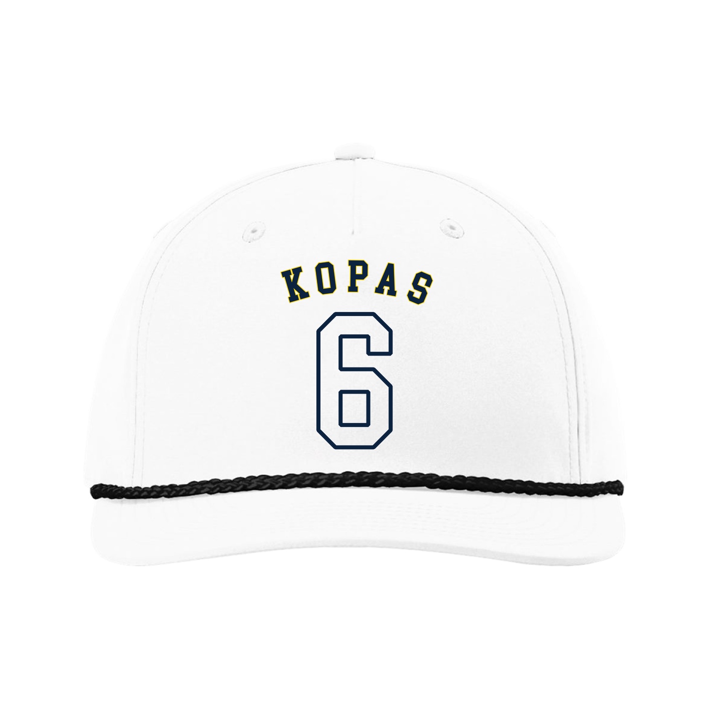Five-Panel Classic Rope Cap — Shirsey Arch in White