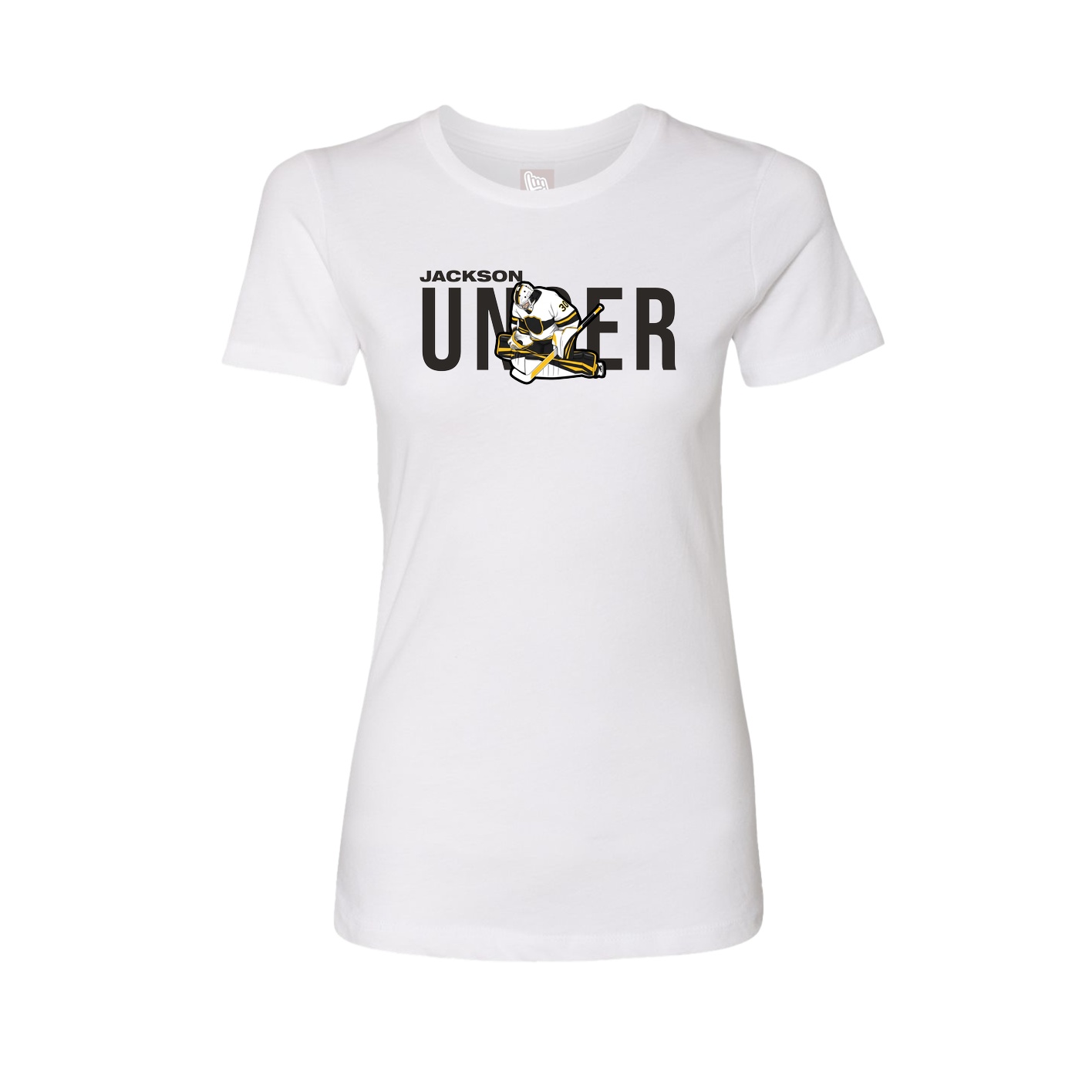 Fitted Women's Tee — Player Name in White