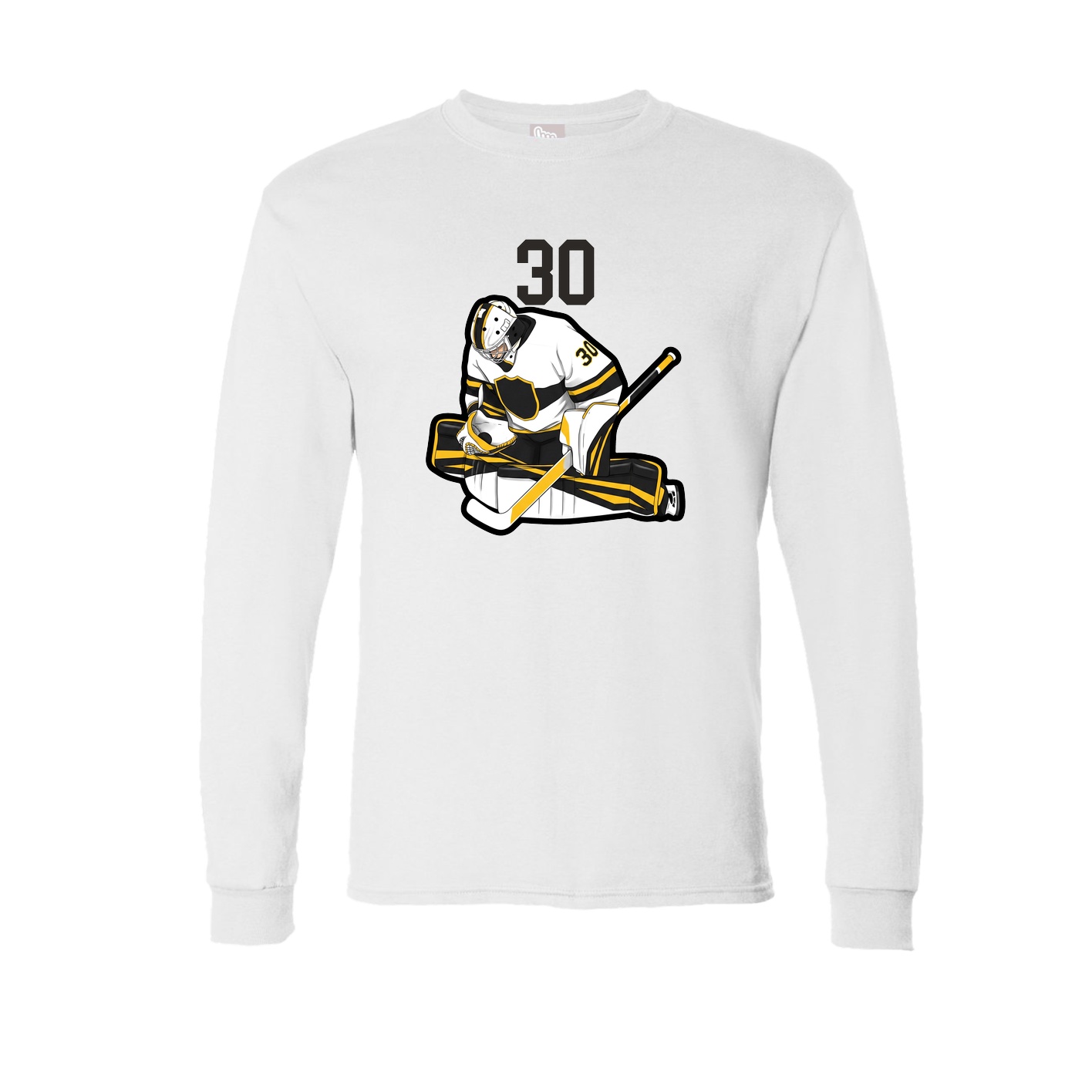 Long Sleeve Tee — Number Top in White