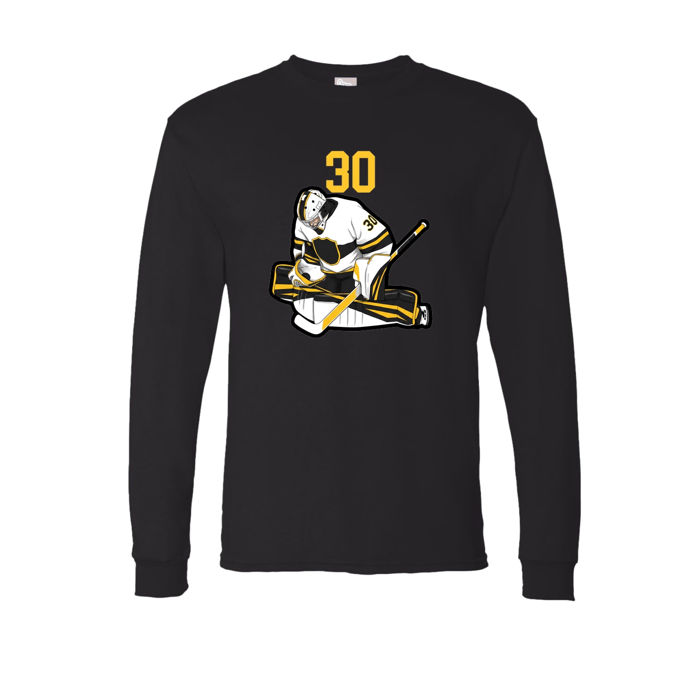 Long Sleeve Tee — Number Top in Black