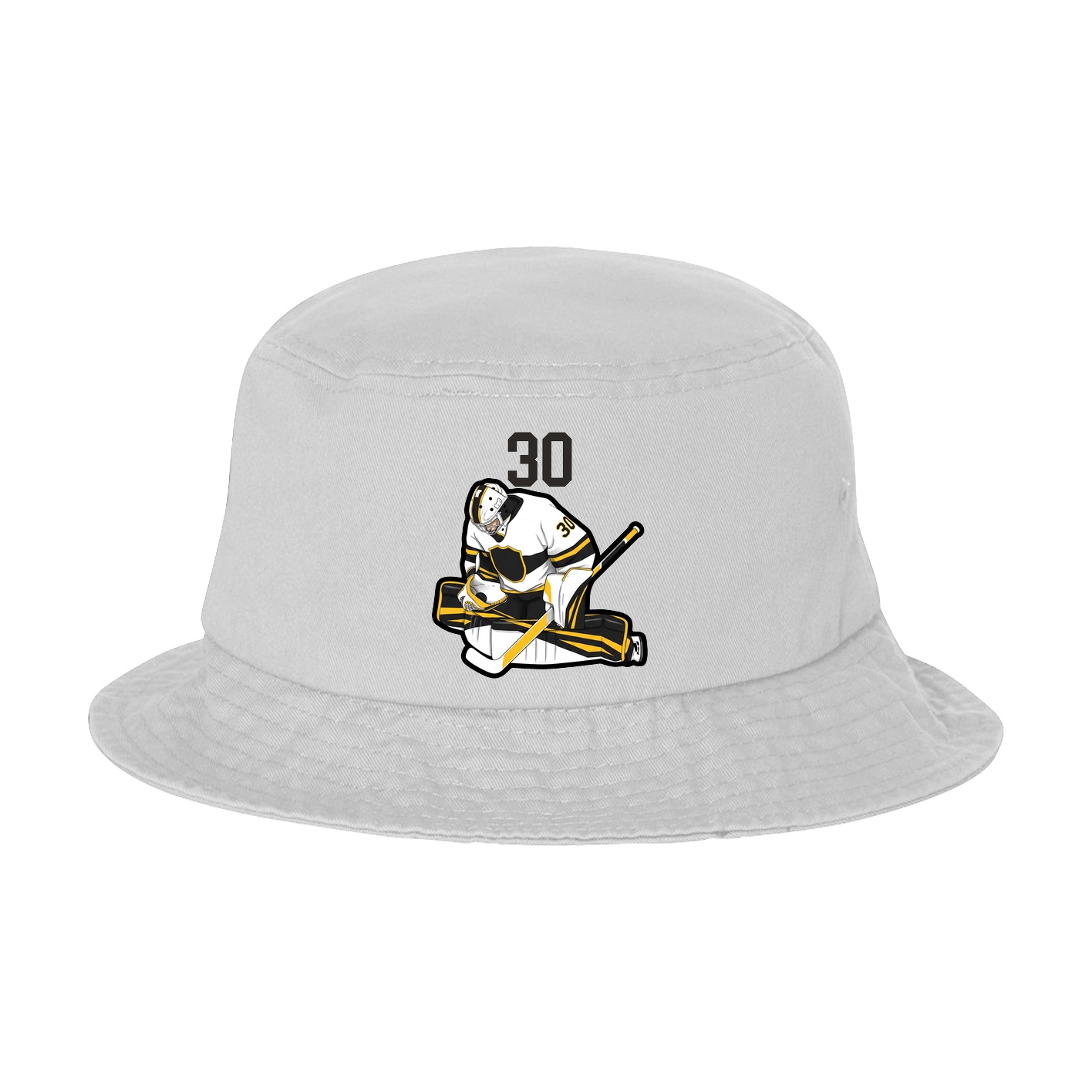 Bucket Cap — Number Top in White