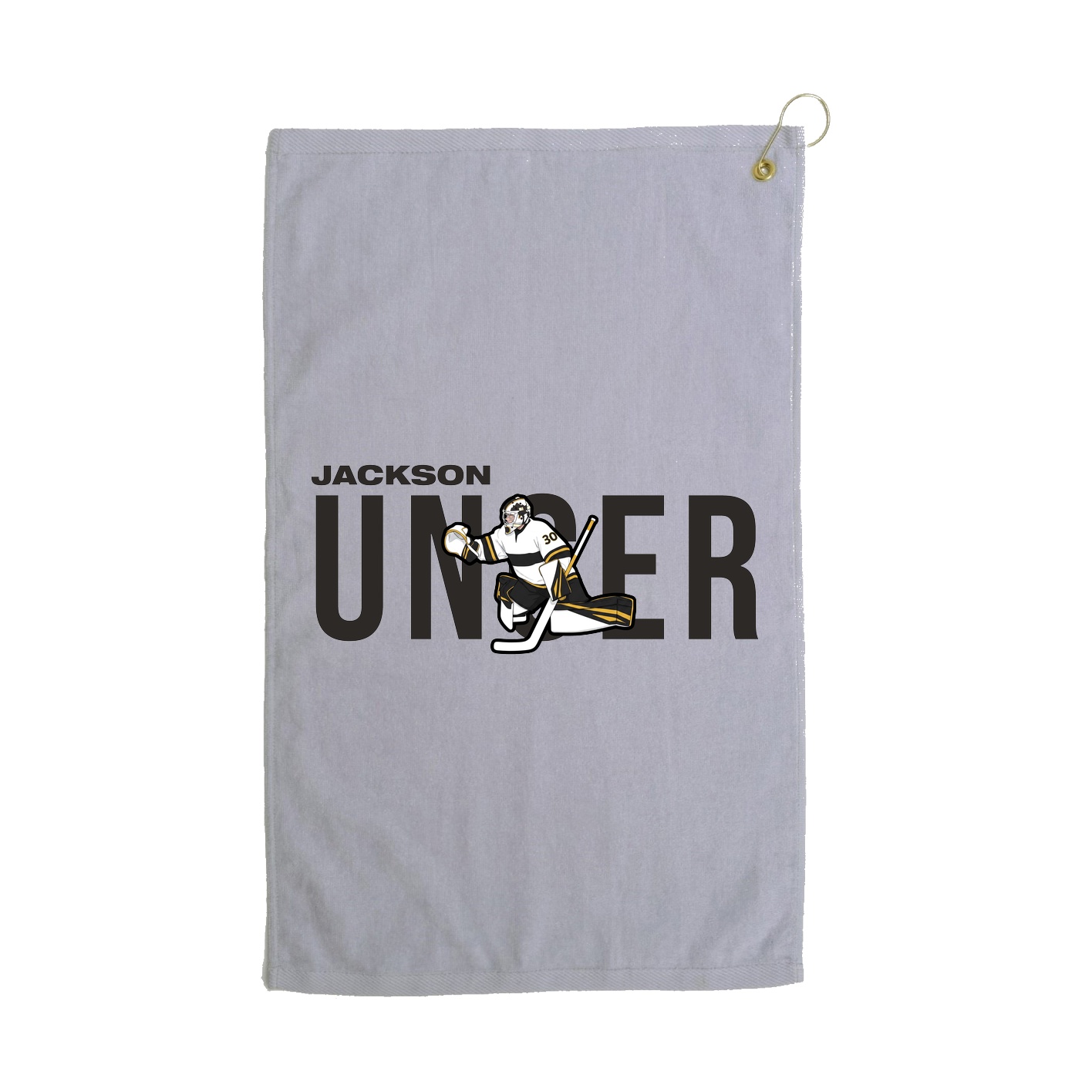 Golf Towel — Player Name in Grey