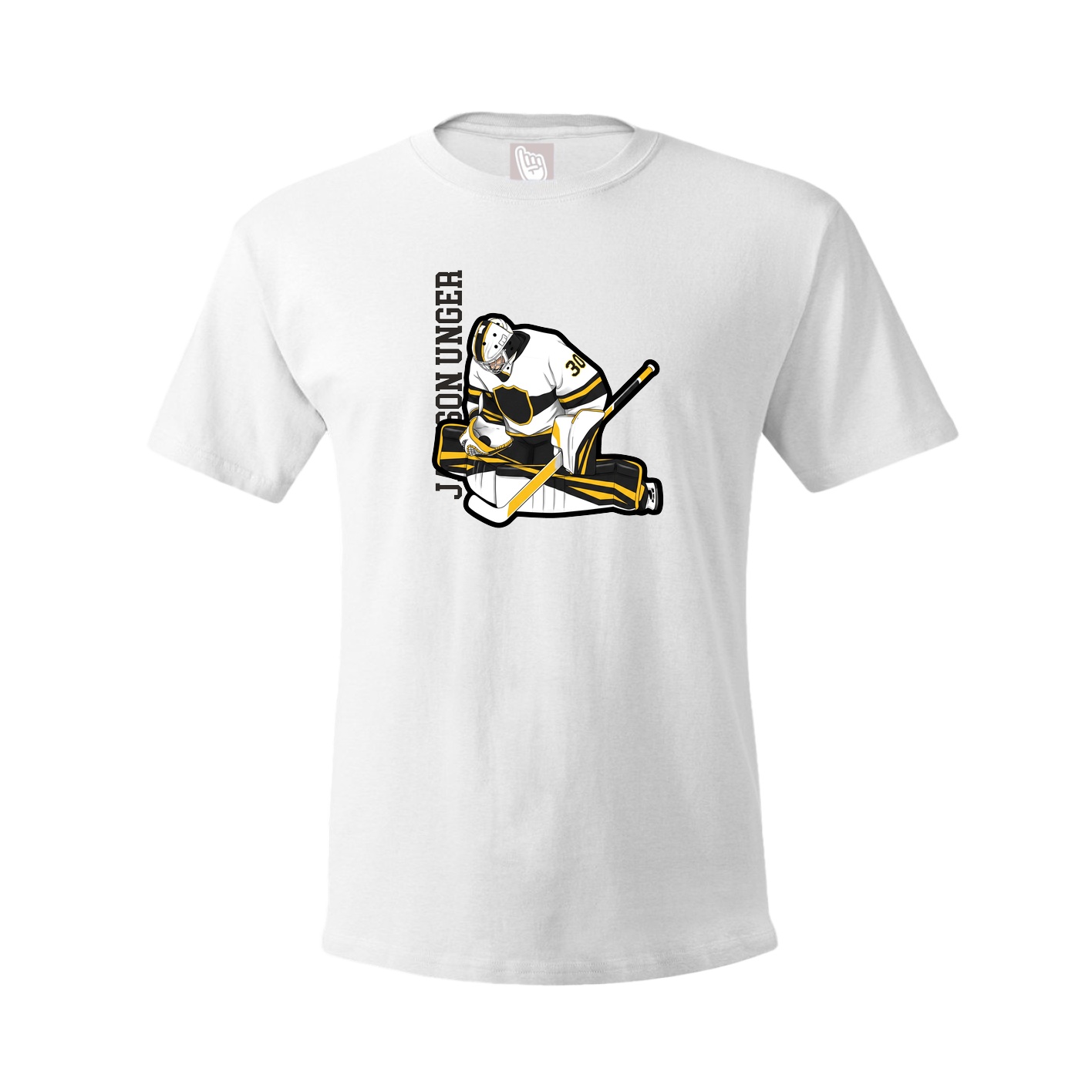 Tee — Name Vertical in White