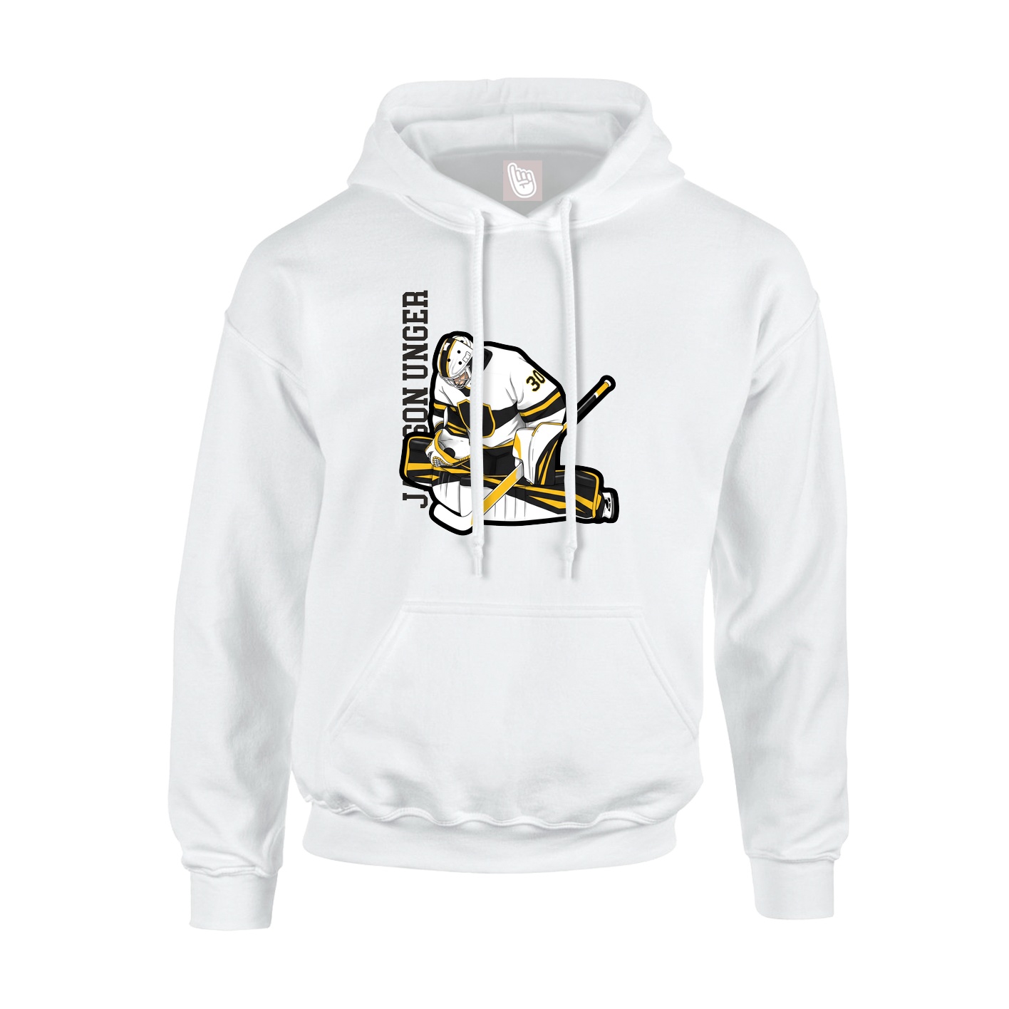 Hoodie — Name Vertical in White