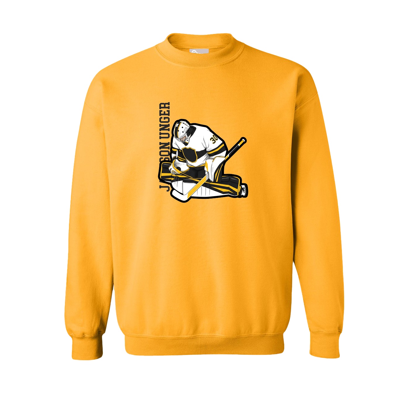 Fleece Crew — Name Vertical in Gold