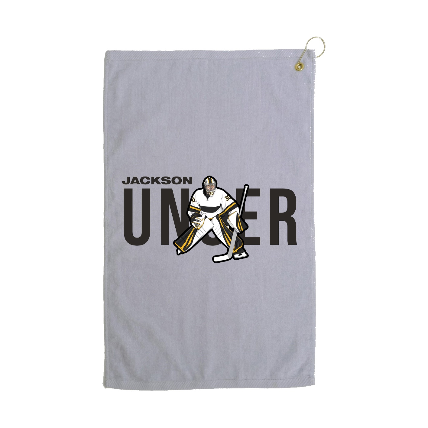 Golf Towel — Player Name in Grey