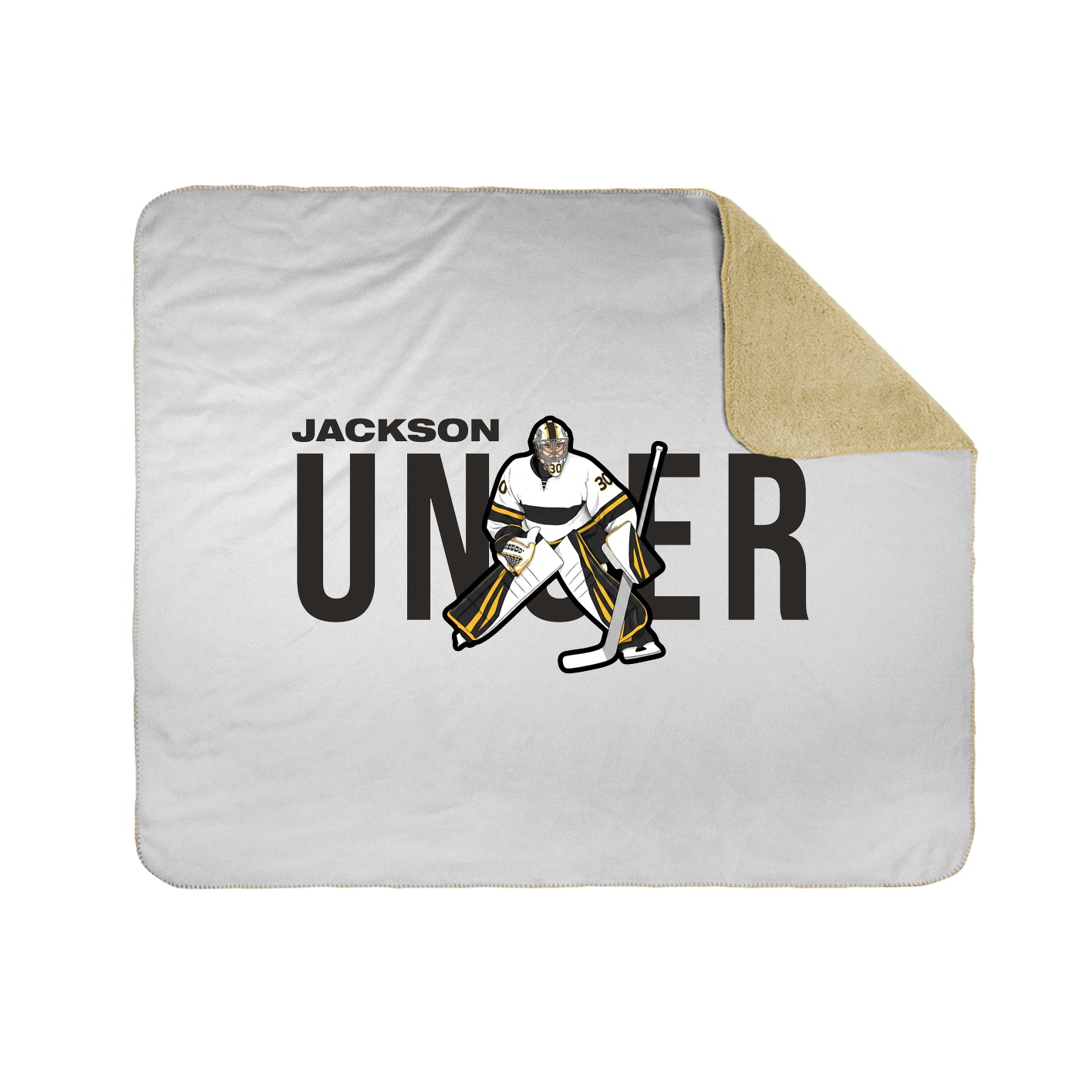Throw Blanket — Player Name in White