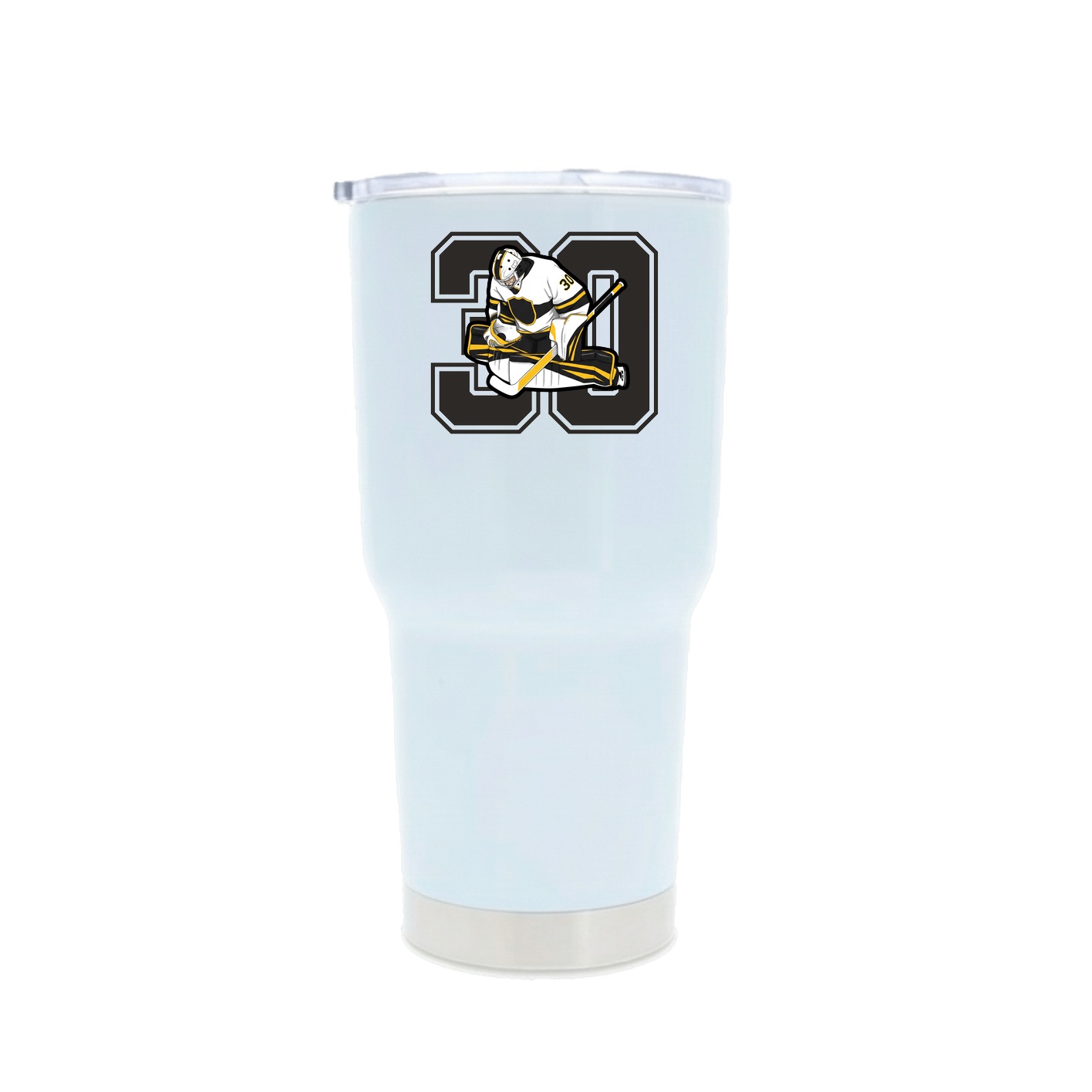 30oz Stainless Steel Tumbler — Number in White