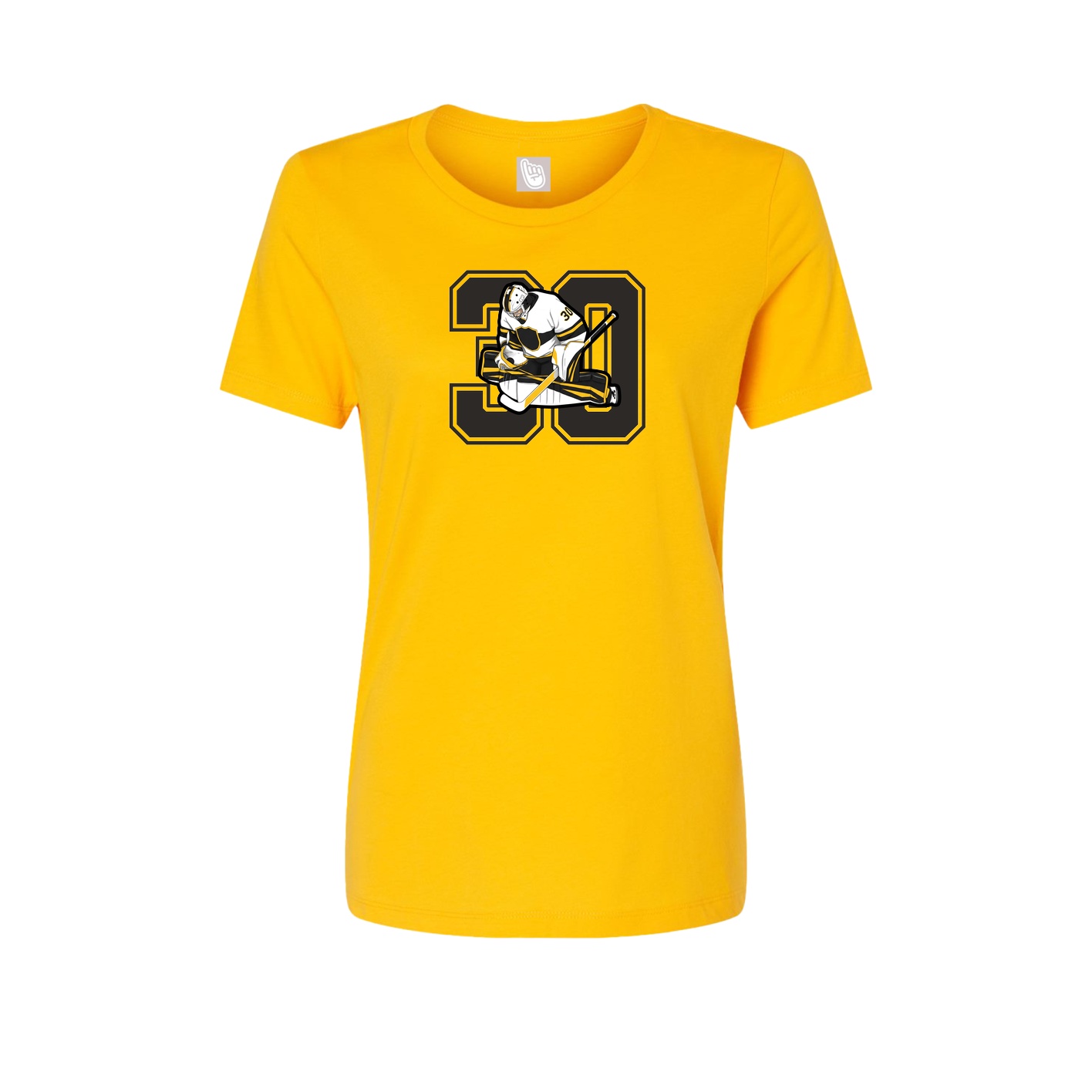 Womens Tee — Number in Gold