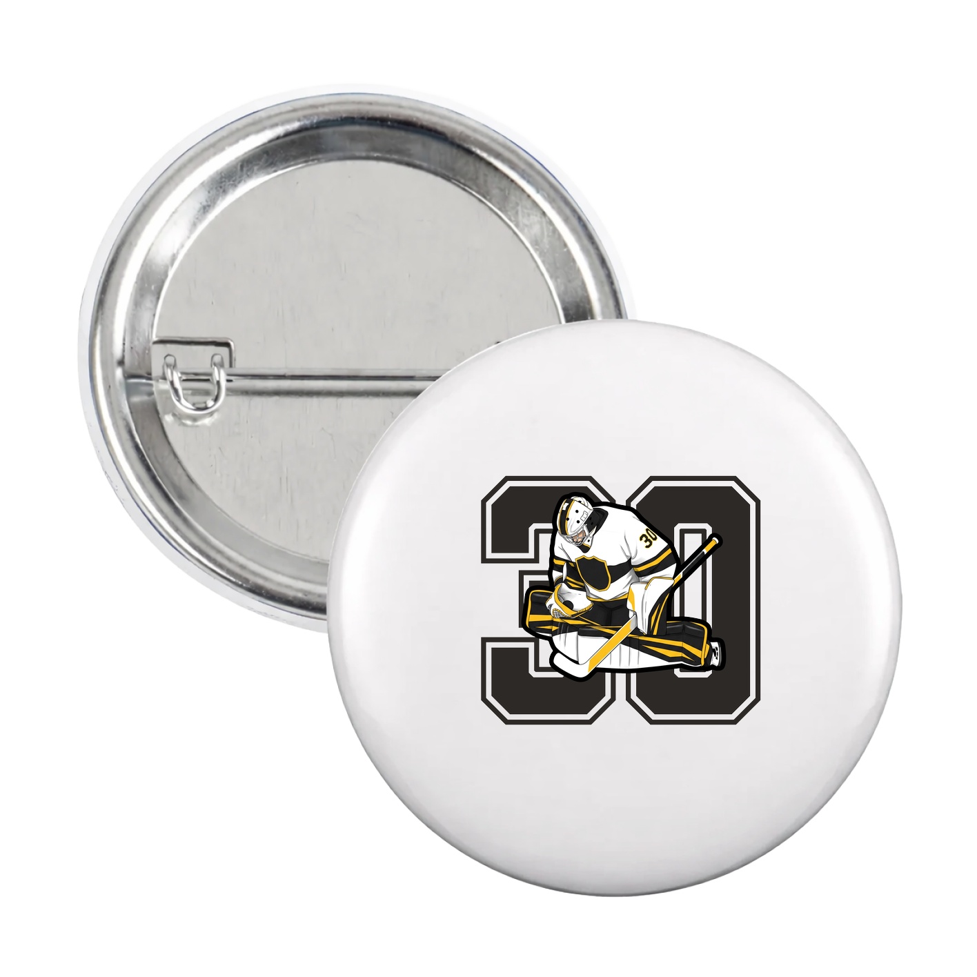 Game Day Button — Number in White