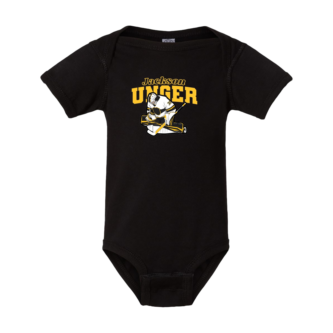 Baby Onesie — Name Arch in Black