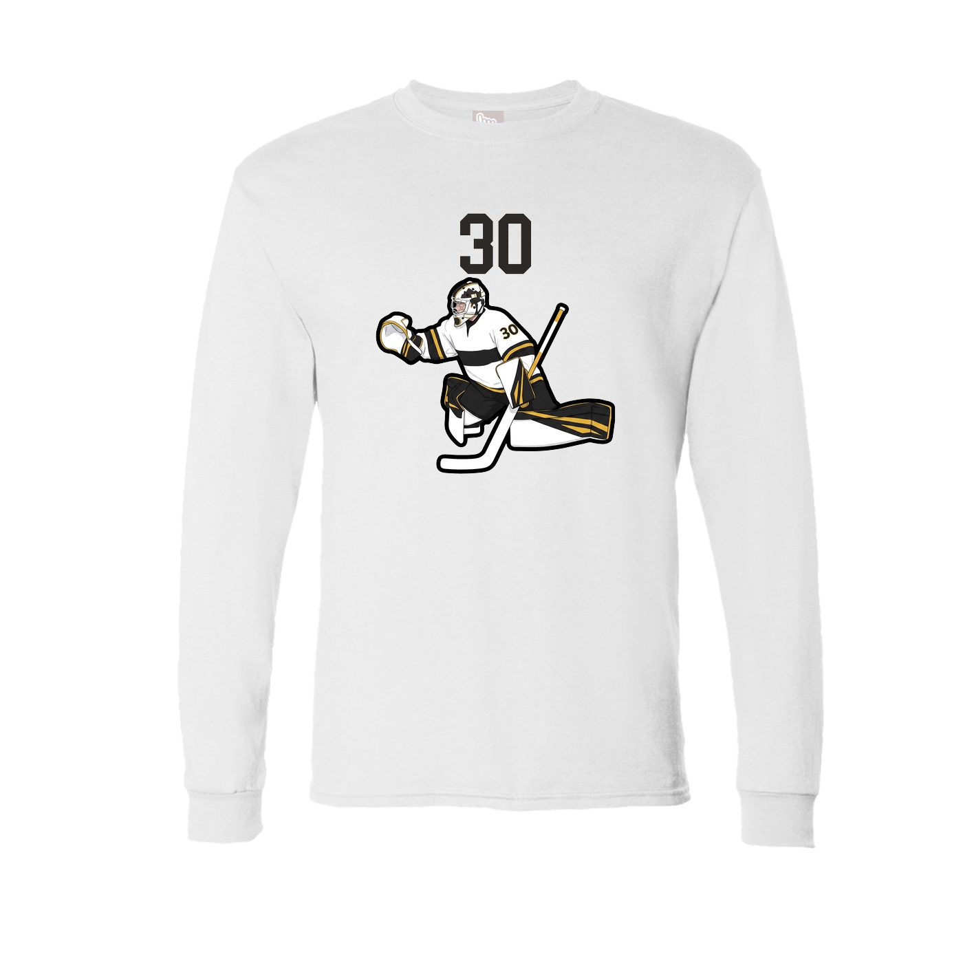 Long Sleeve Tee — Number Top in White