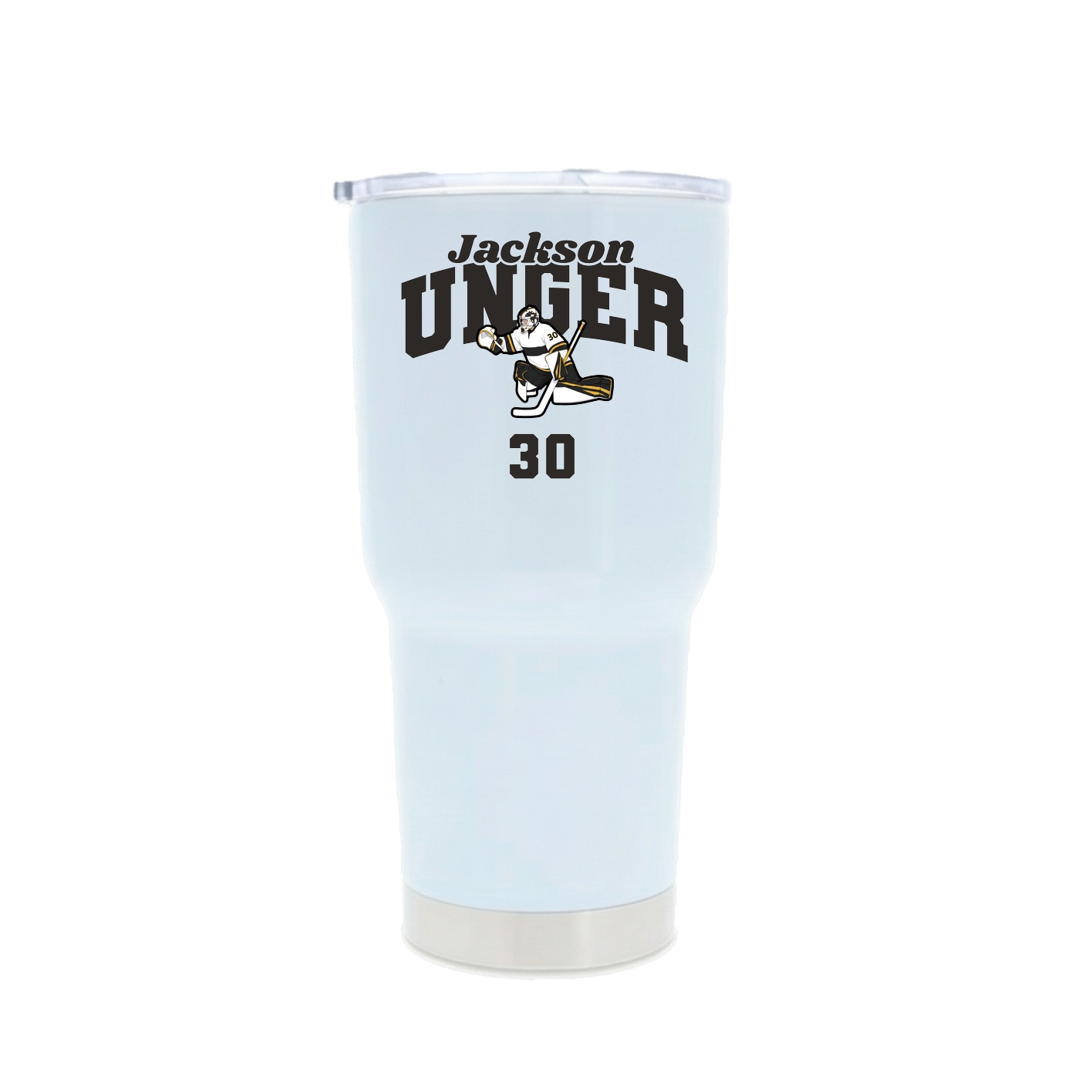 30oz Stainless Steel Tumbler — Signature Arch in White