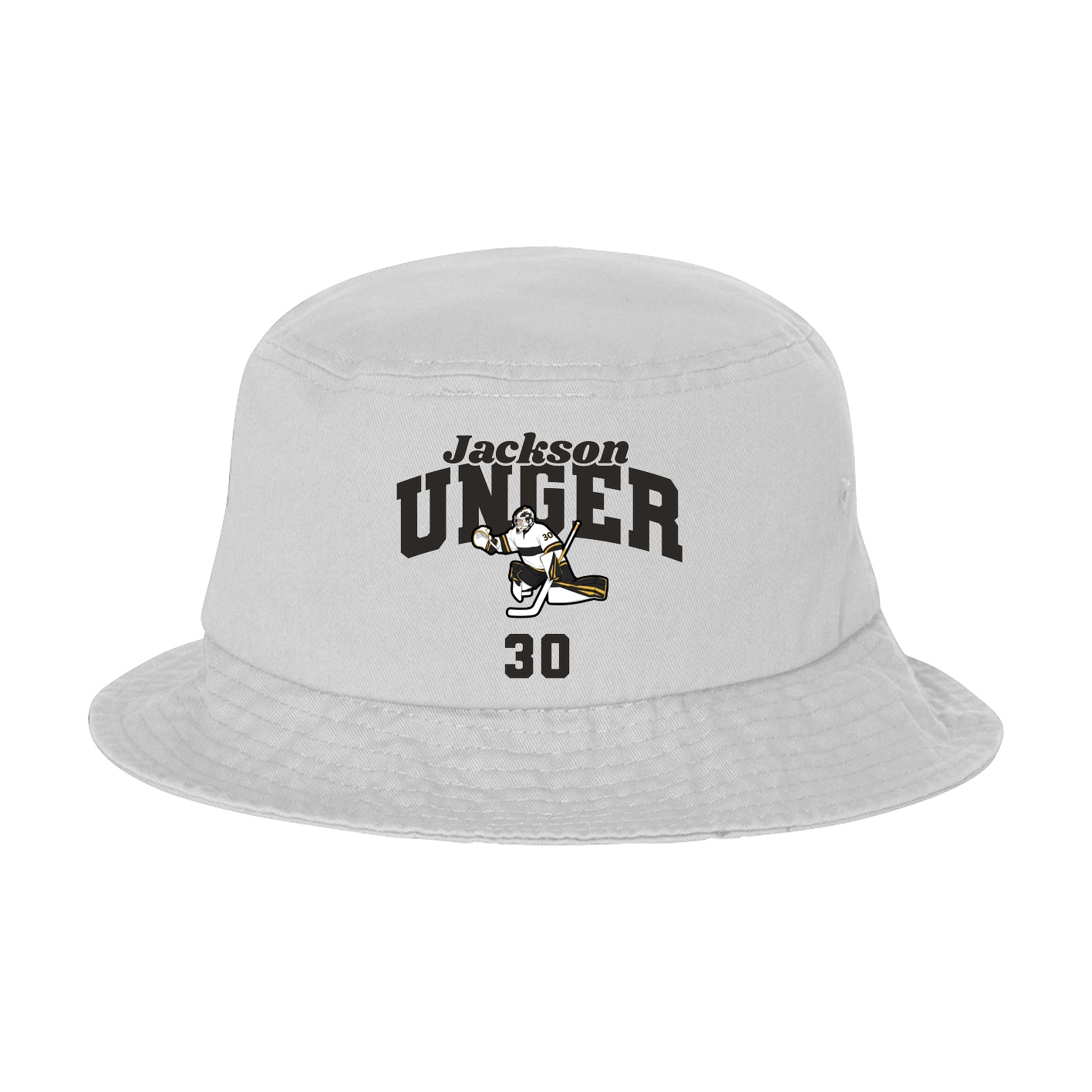 Bucket Cap — Signature Arch in White