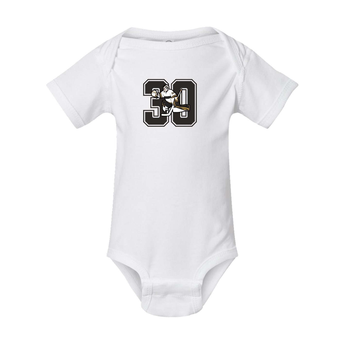 Baby Onesie — Number in White