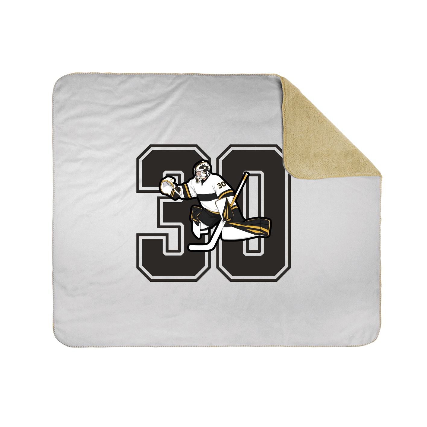 Throw Blanket — Number in White