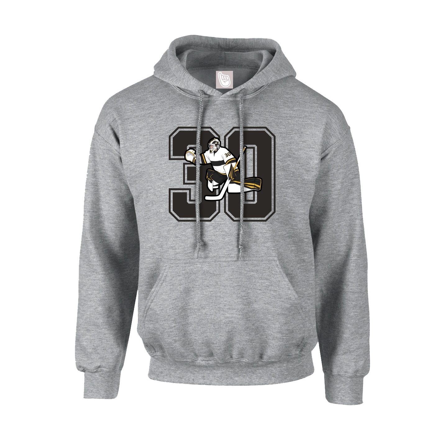 Youth Hoodie — Number in Grey