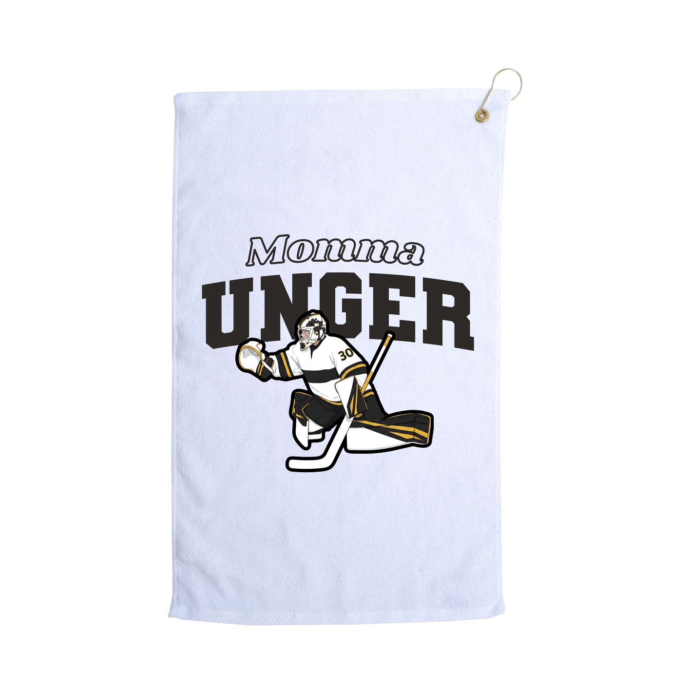 Golf Towel — Mothers Day Block in White
