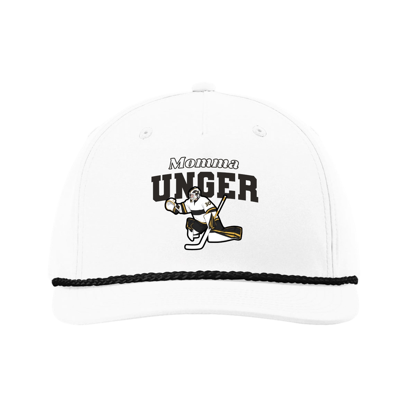 Five-Panel Classic Rope Cap — Mothers Day Block in White