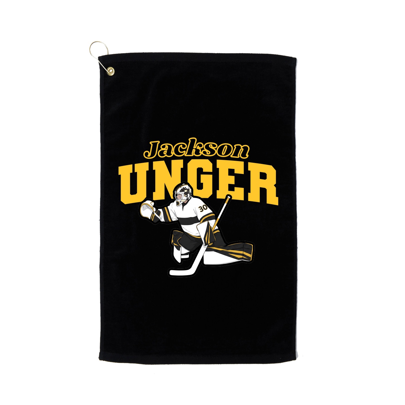 Golf Towel — Name Arch in Black