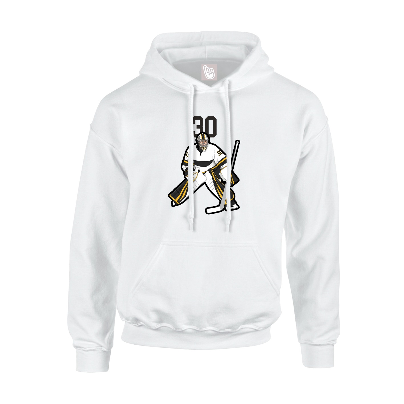 Youth Hoodie — Number Top in White
