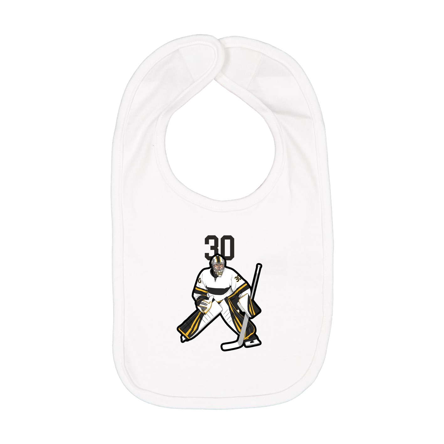 Infant Bib — Number Top in White
