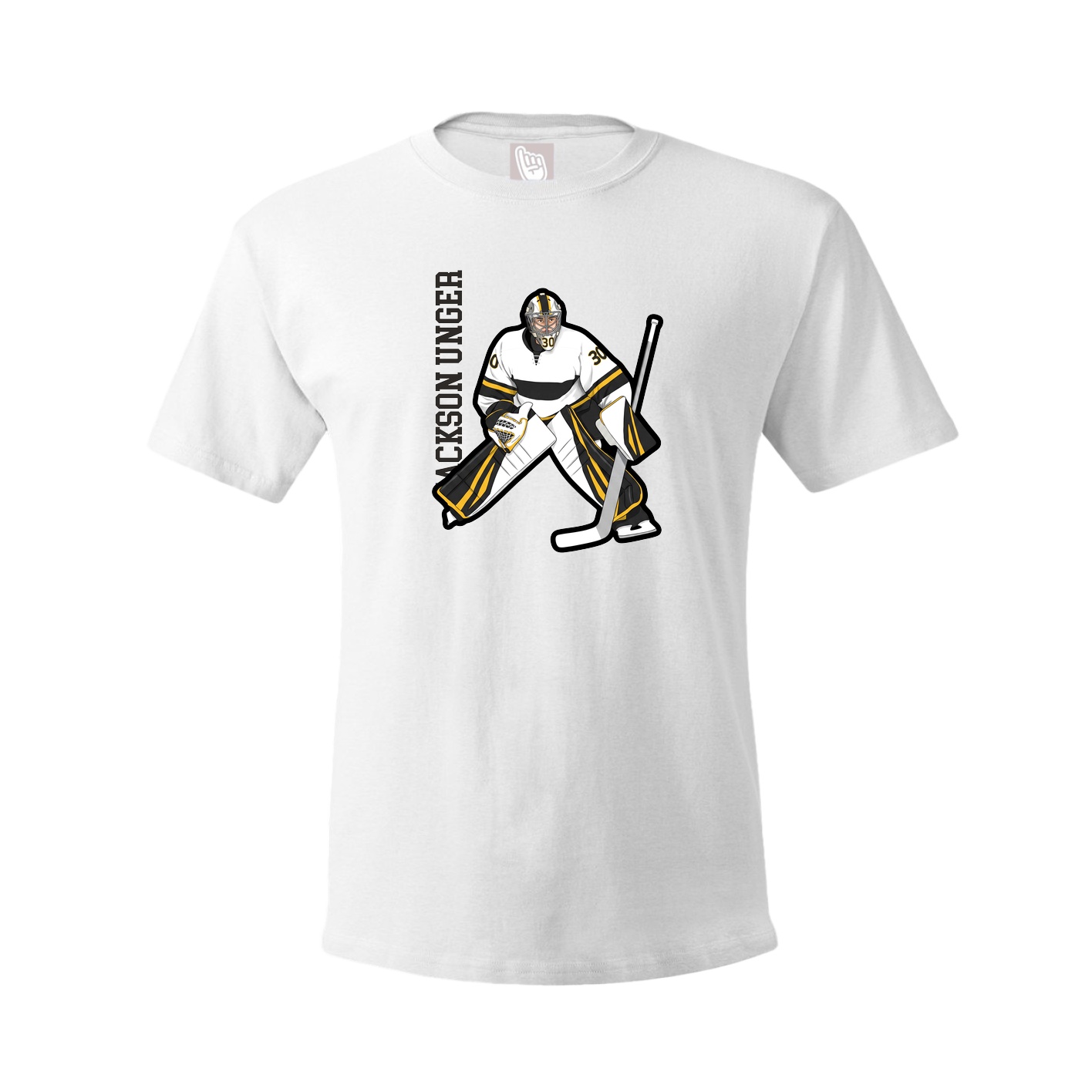 Youth Tee — Name Vertical in White