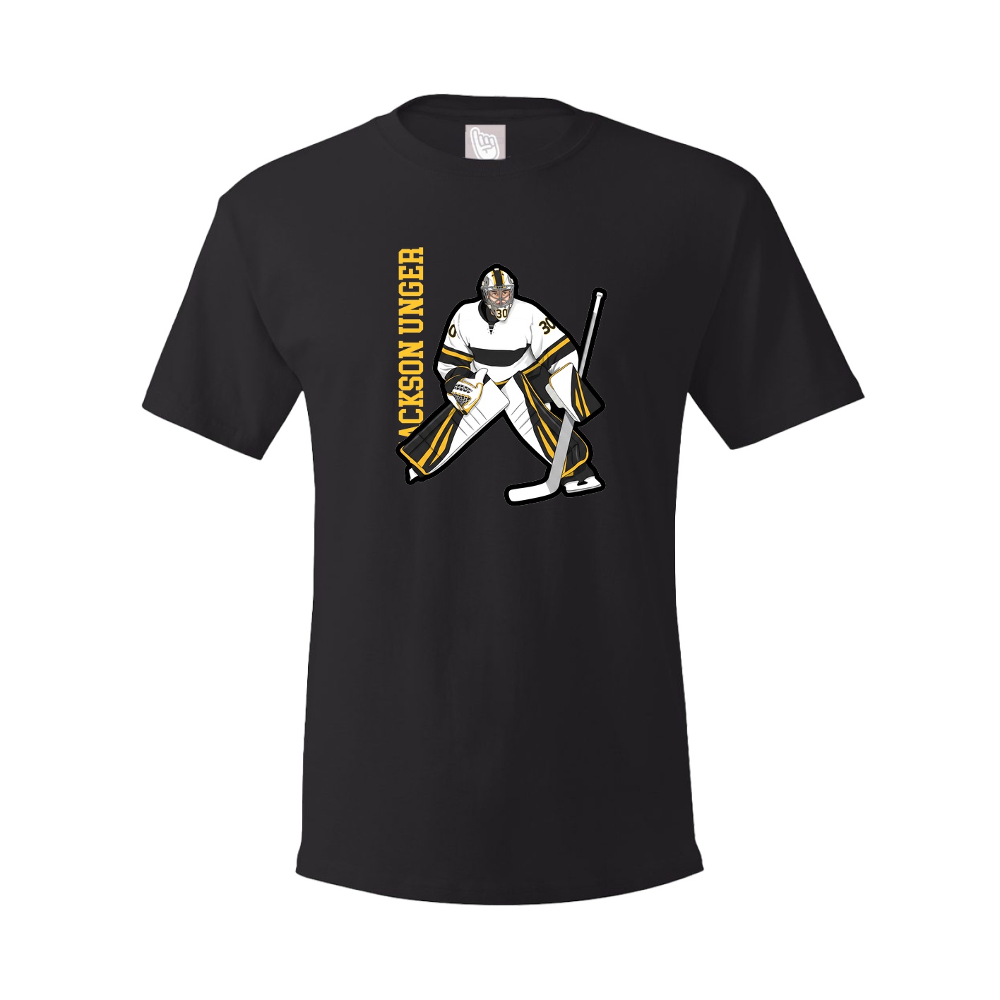 Youth Tee — Name Vertical in Black