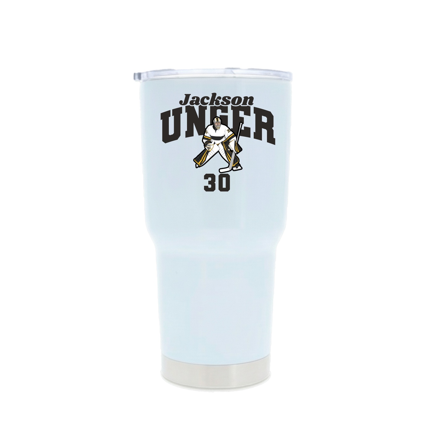 30oz Stainless Steel Tumbler — Signature Arch in White