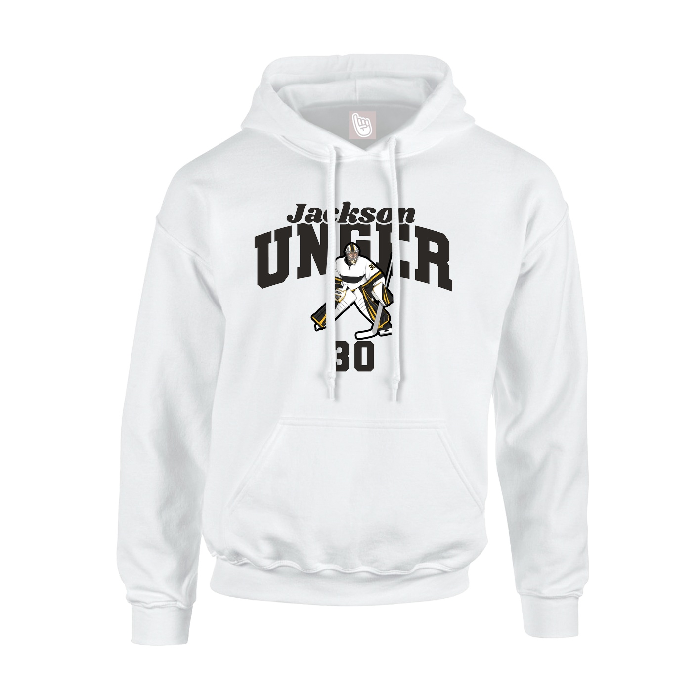Youth Hoodie — Signature Arch in White