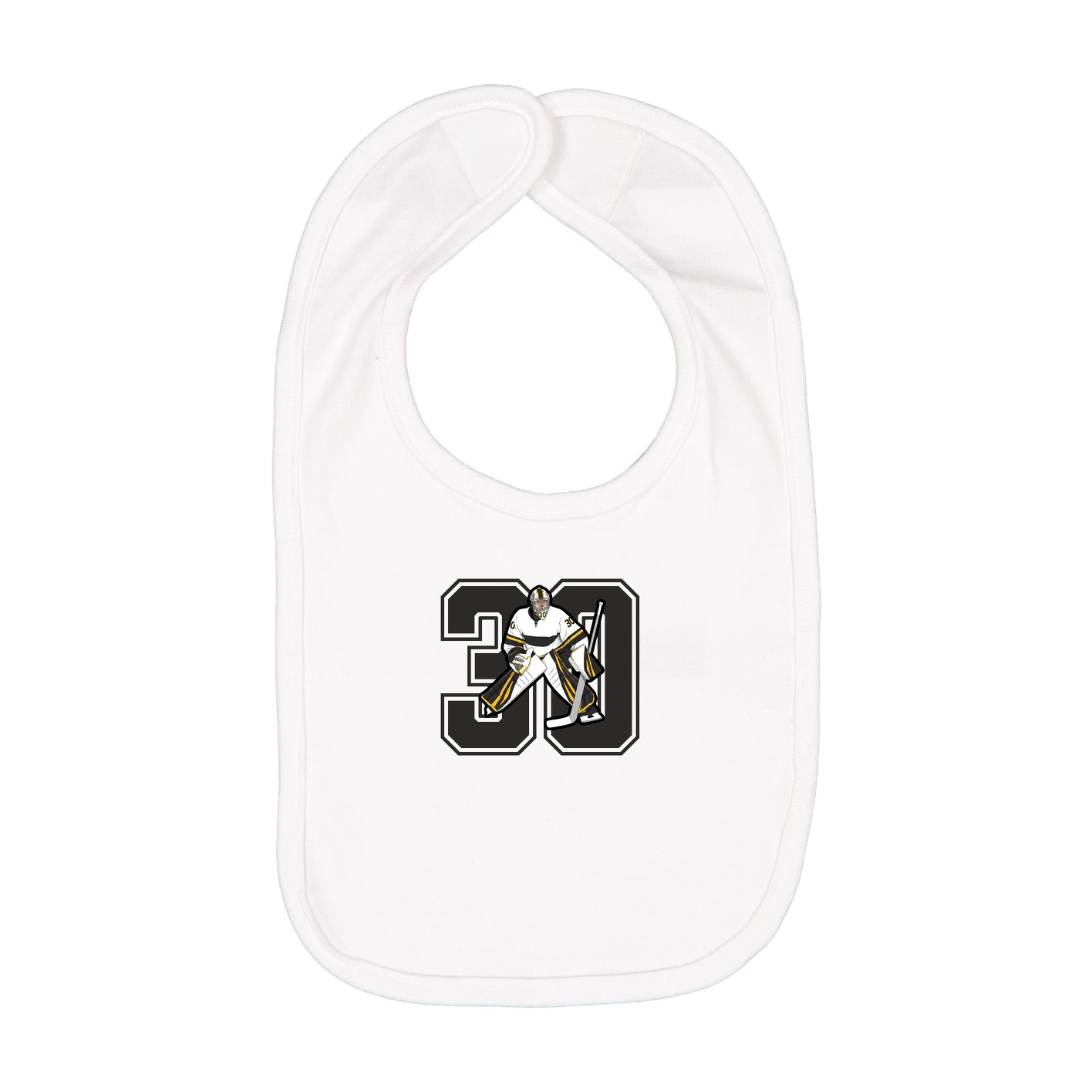 Infant Bib — Number in White