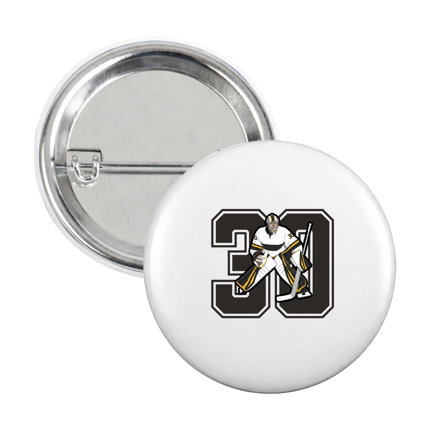 Game Day Button — Number in White
