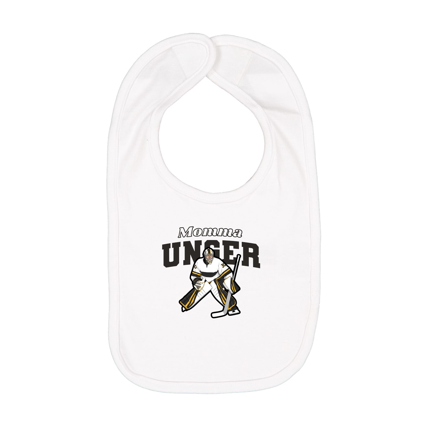Infant Bib — Mothers Day Block in White
