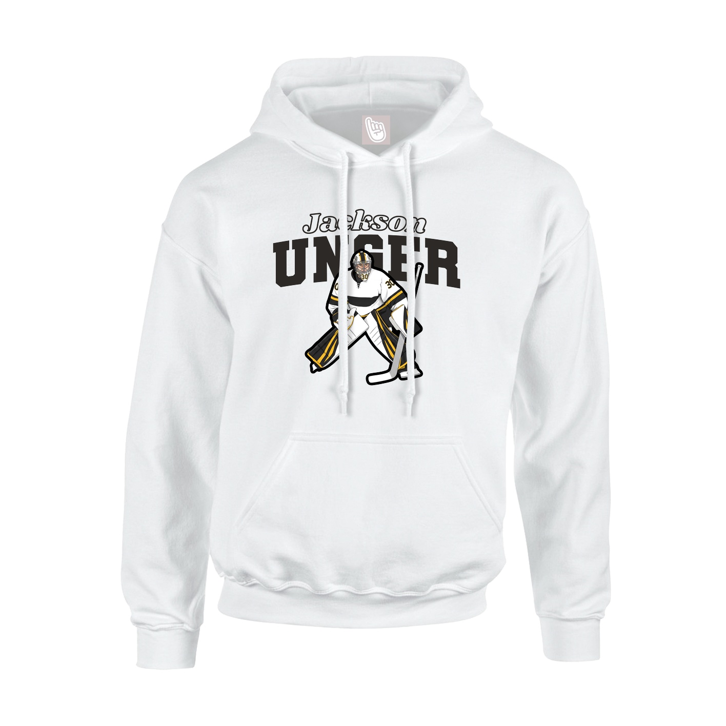 Hoodie — Name Arch in White
